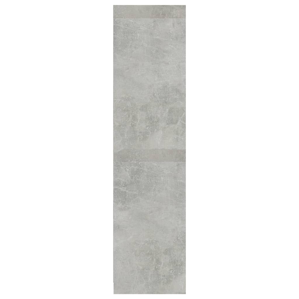 vidaXL Armario de madera contrachapada gris hormigón 100x50x200 cm