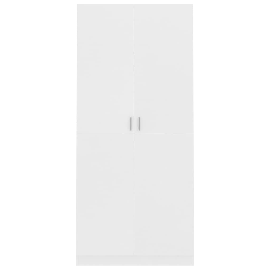 vidaXL Armario de madera contrachapada blanco 90x52x200cm