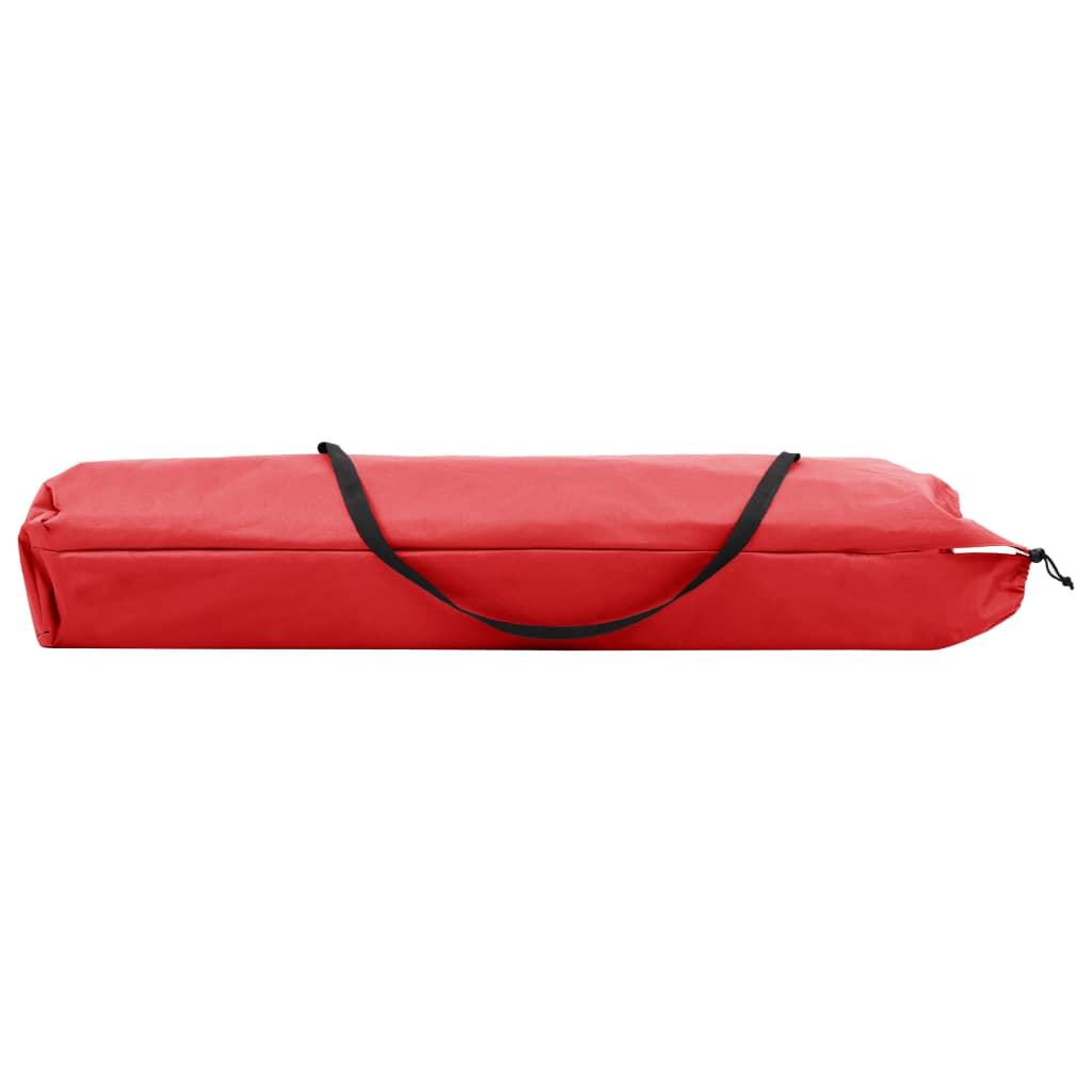 vidaXL Tumbona doble plegable acero roja