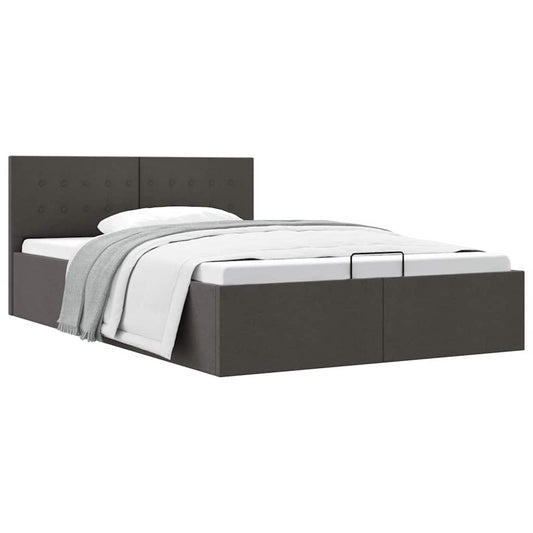 vidaXL Cama canapé hidráulica de almacenaje sin colchón gris 120x200cm