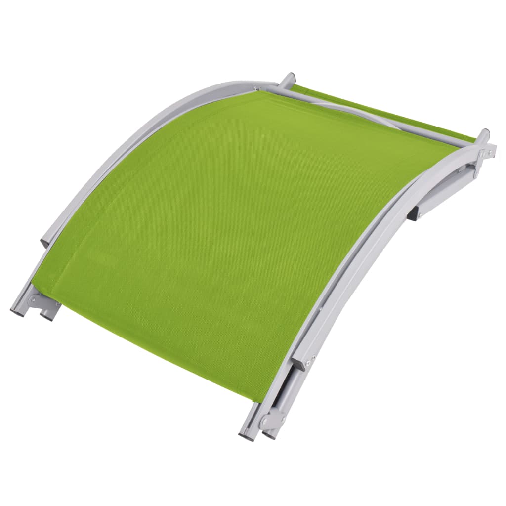 vidaXL Tumbonas plegables 2 unidades textilene verde