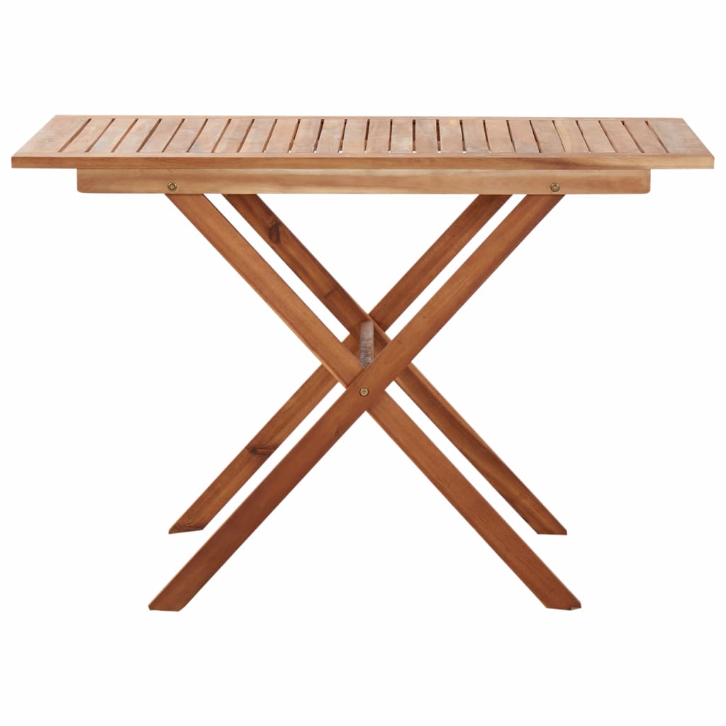 vidaXL Mesa de jardín de madera maciza de acacia 110x67x74 cm