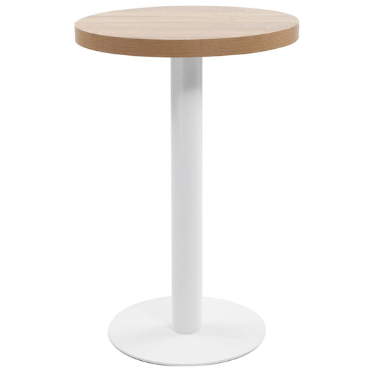 vidaXL Mesa de bistró MDF marrón claro 50 cm