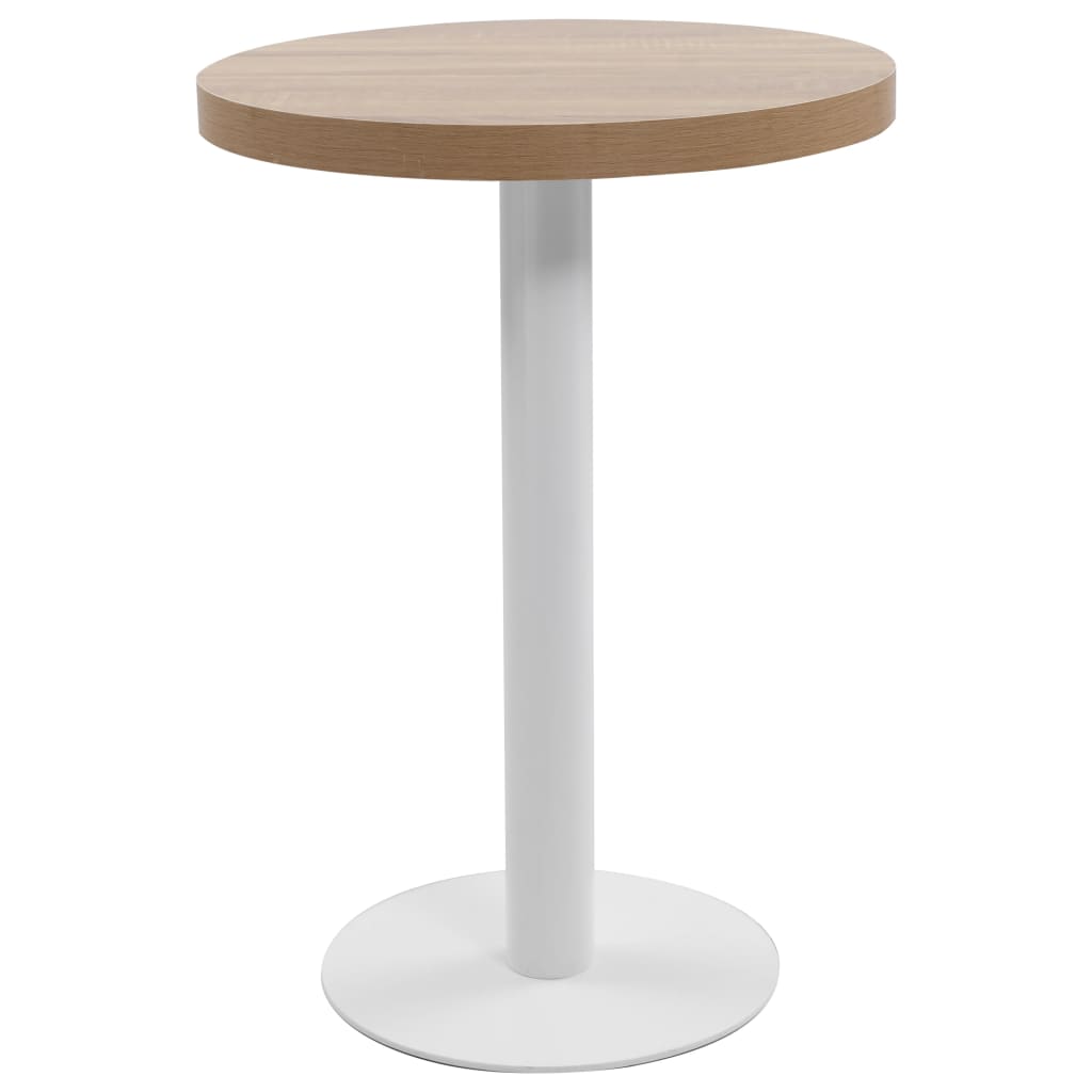 vidaXL Mesa de bistró MDF marrón claro 60 cm