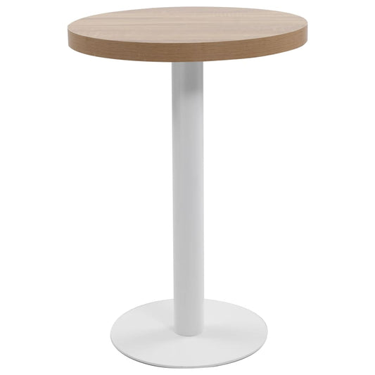 vidaXL Mesa de bistró MDF marrón claro 60 cm