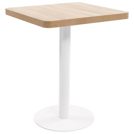 vidaXL Mesa de bistró MDF marrón claro 60x60 cm