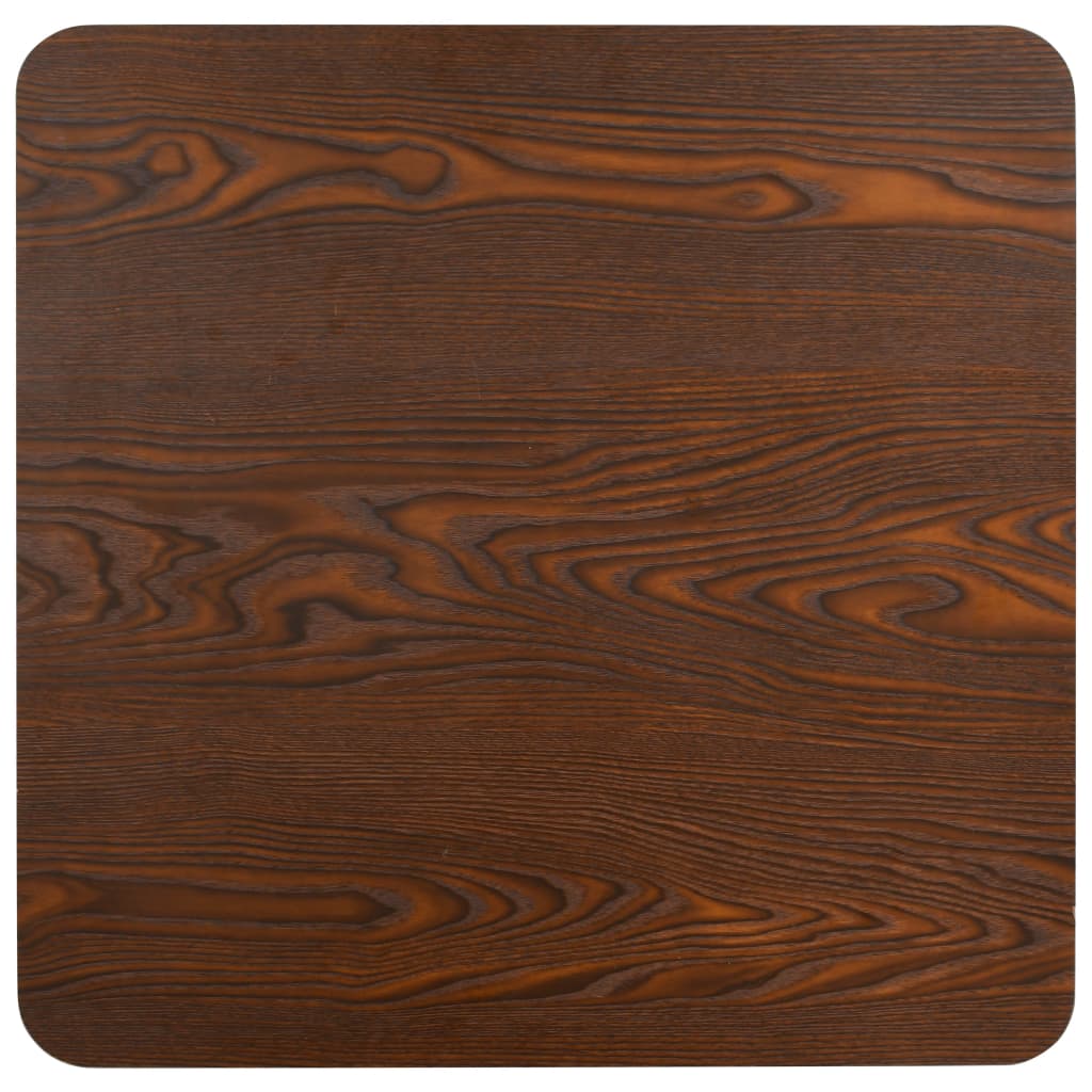 vidaXL Mesa bistró MDF marrón oscuro 80x80 cm