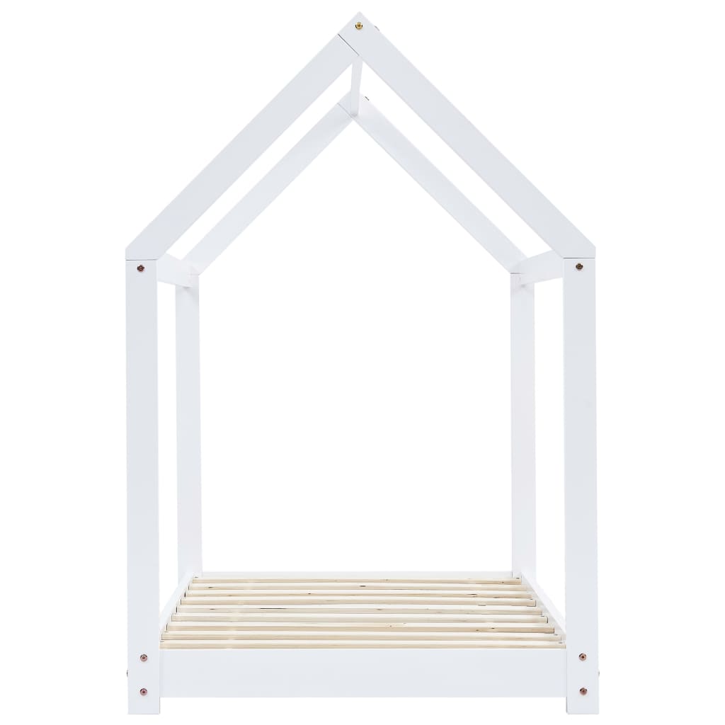 vidaXL Estructura de cama infantil madera maciza pino blanco 80x160 cm