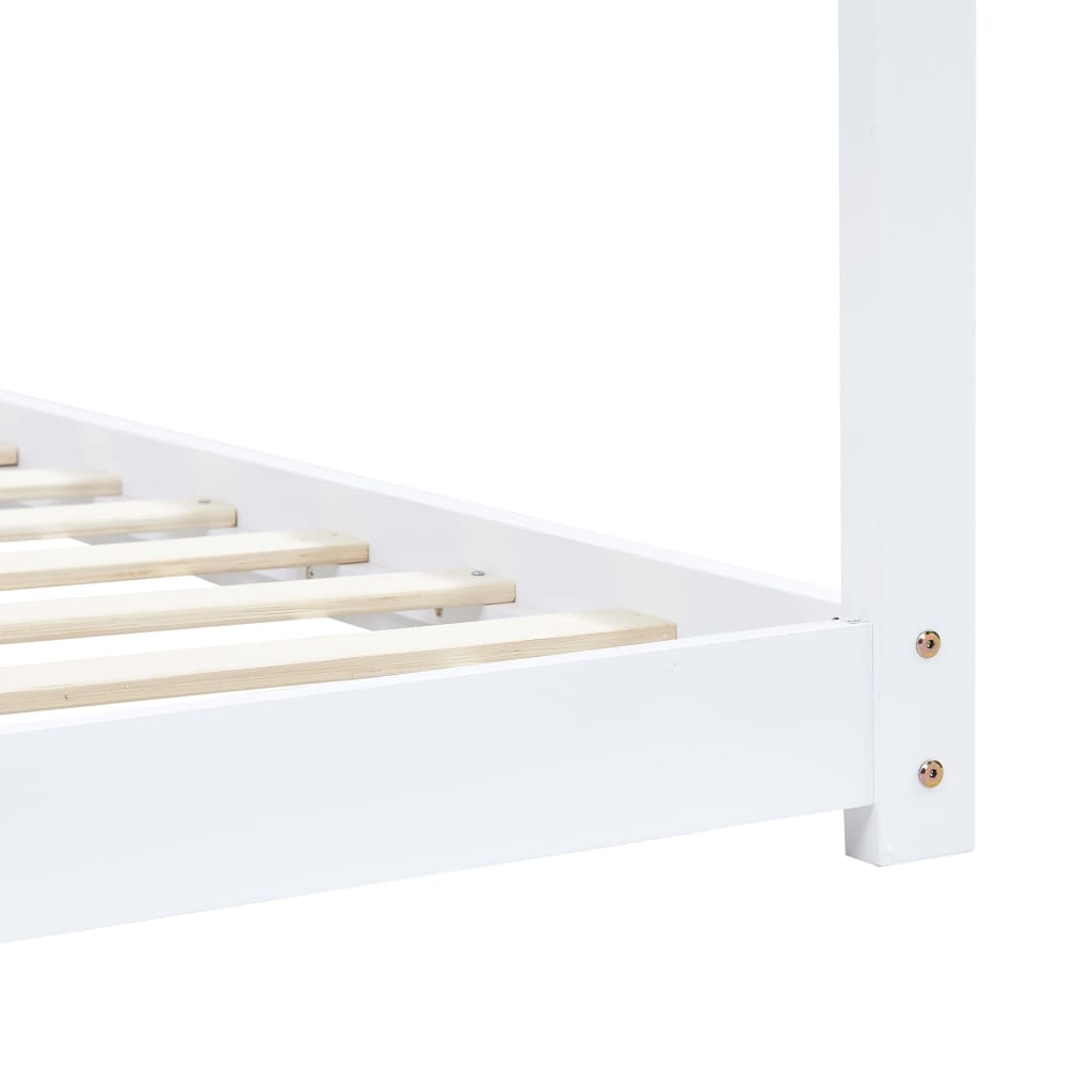 vidaXL Estructura de cama infantil madera maciza pino blanco 80x160 cm