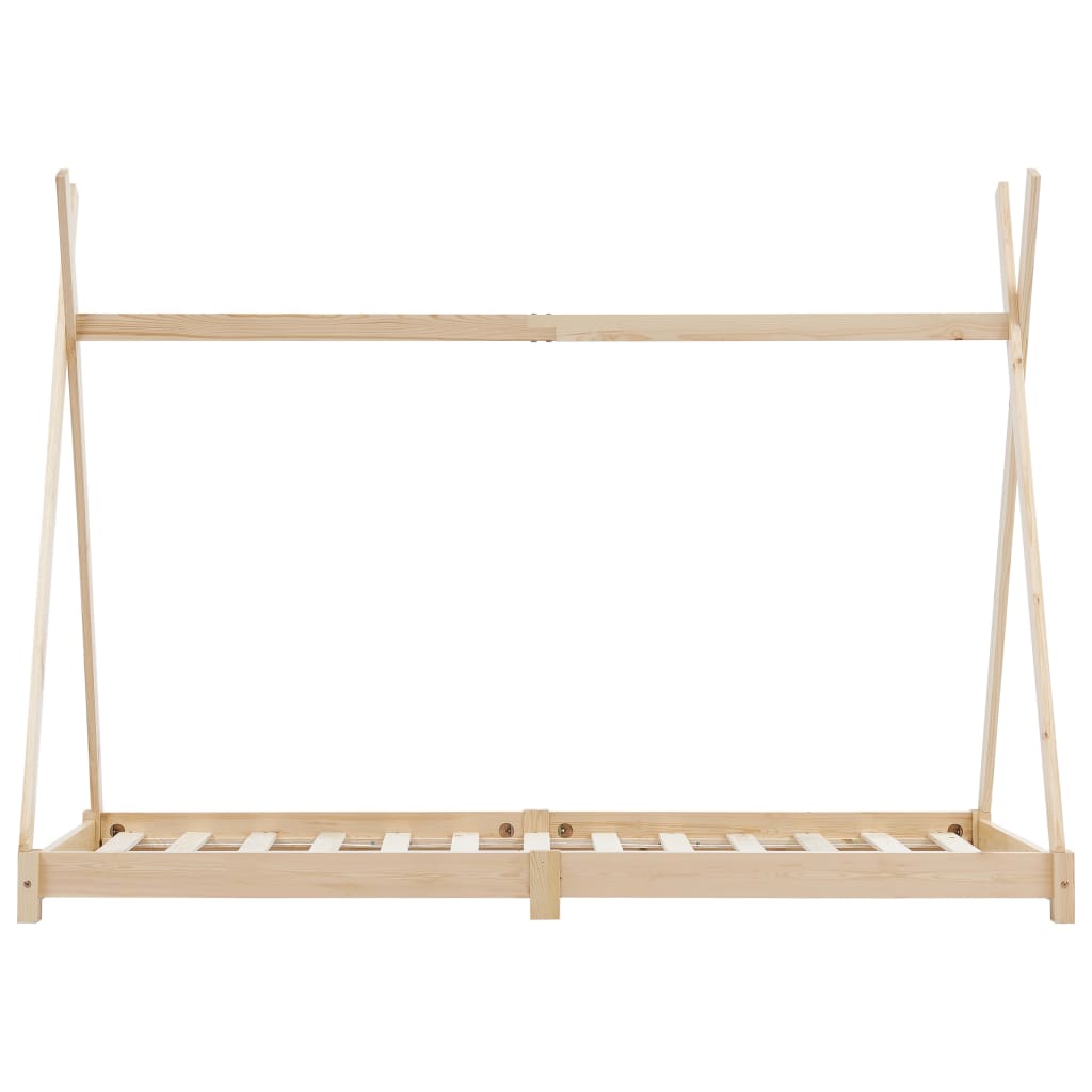 vidaXL Estructura de cama infantil de madera maciza de pino 70x140 cm