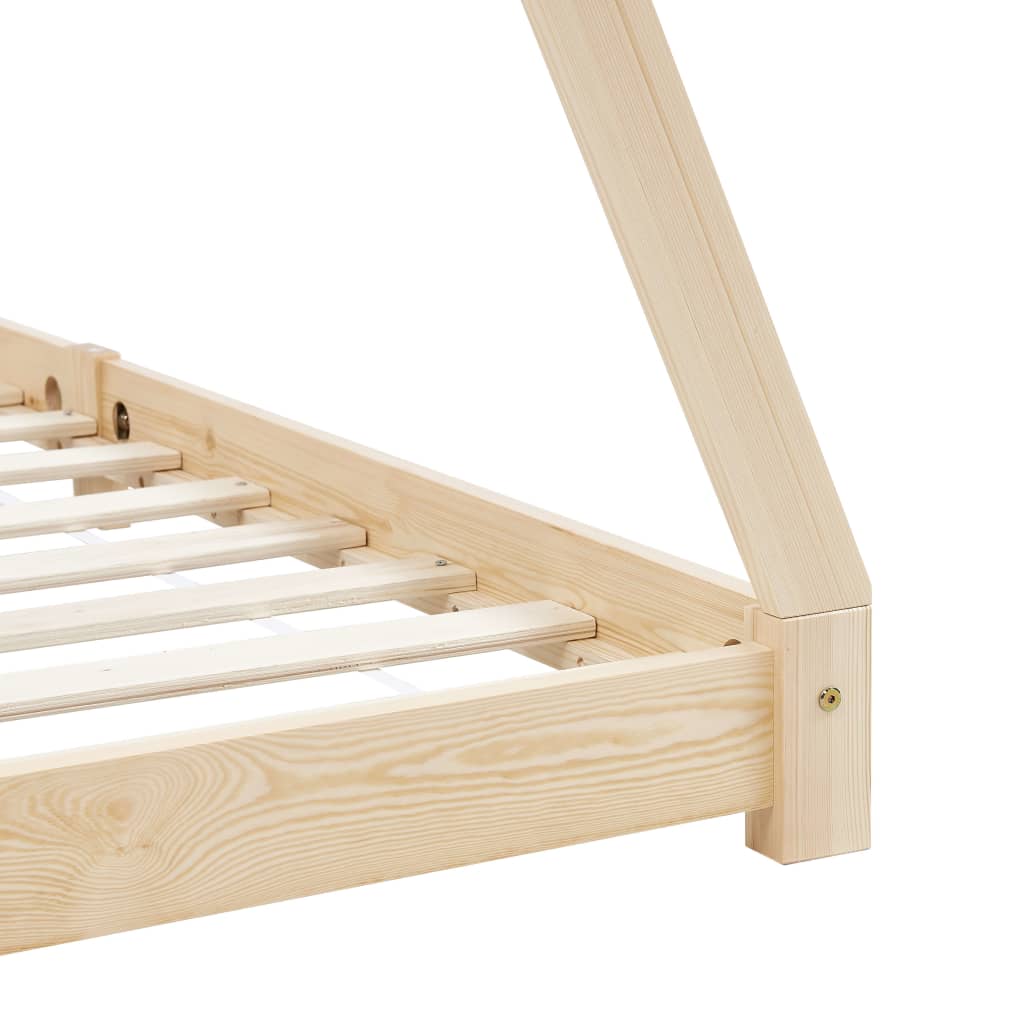 vidaXL Estructura de cama infantil de madera maciza de pino 70x140 cm