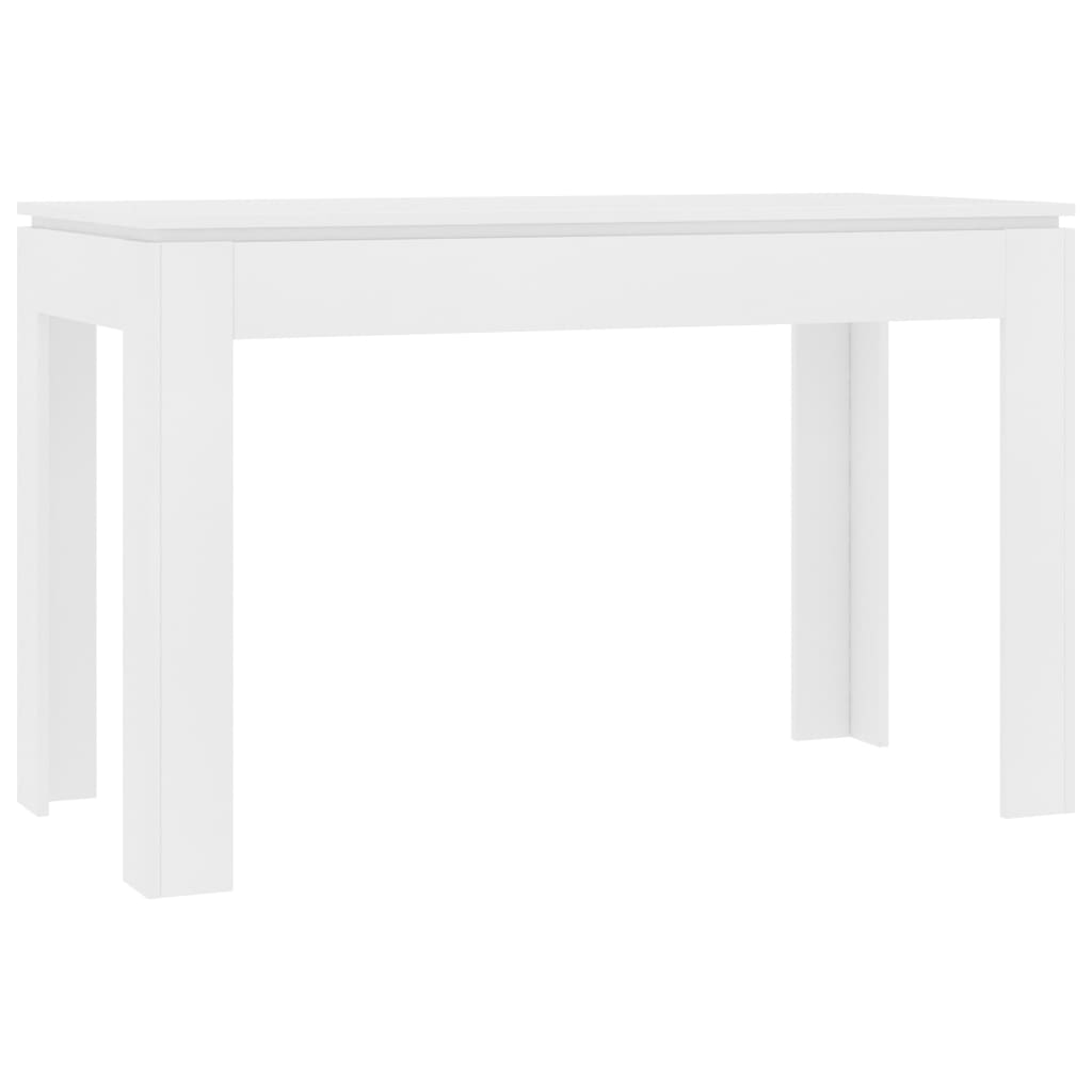 vidaXL Mesa de comedor de madera contrachapada blanco 120x60x76 cm