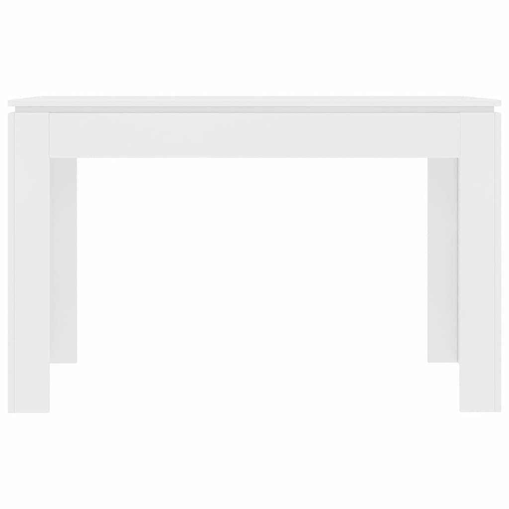 vidaXL Mesa de comedor de madera contrachapada blanco 120x60x76 cm