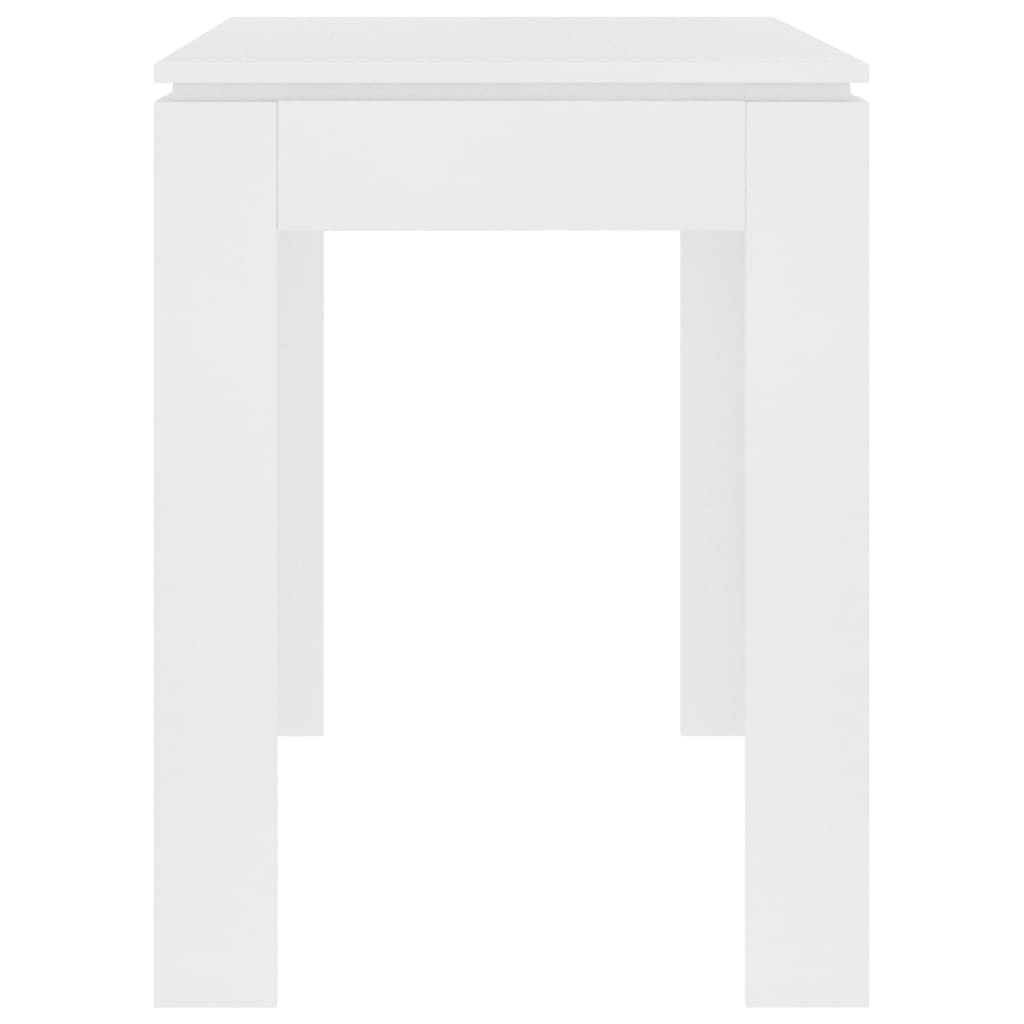 vidaXL Mesa de comedor de madera contrachapada blanco 120x60x76 cm