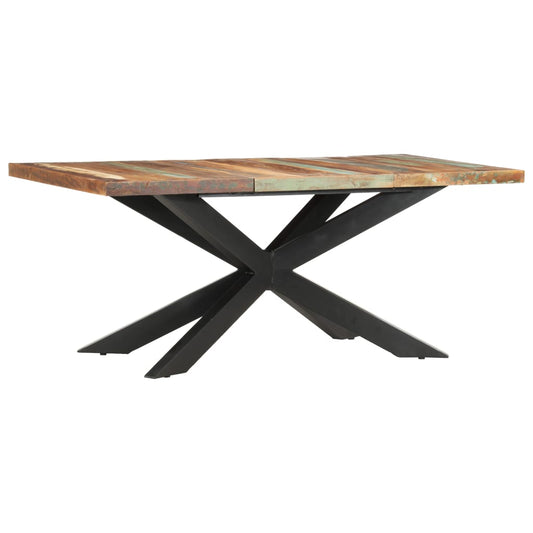 vidaXL Mesa de comedor de madera maciza reciclada 180x90x76 cm