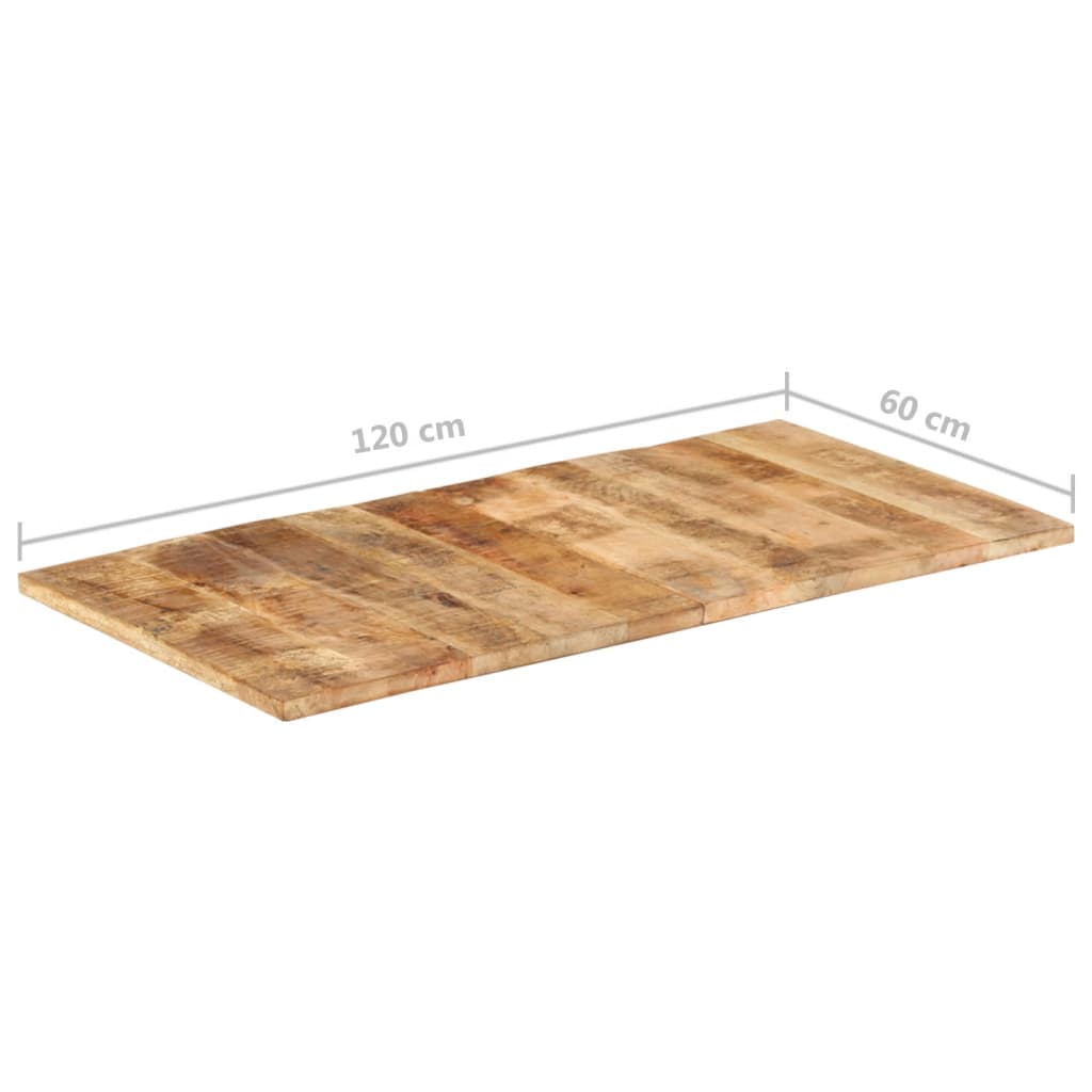 vidaXL Tablero de mesa madera maciza de mango 25-27 mm 120x60 cm