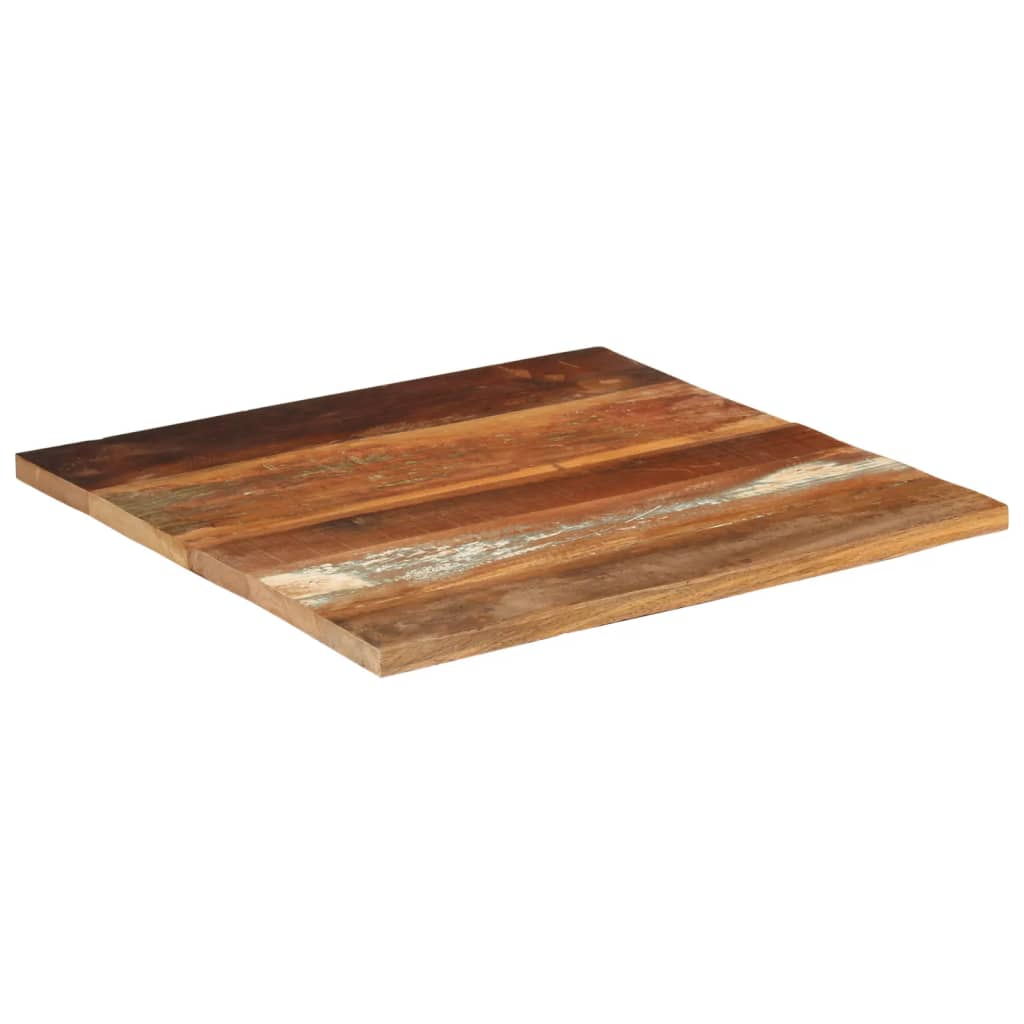 vidaXL Tablero mesa cuadrada madera reciclada maciza 70x70 cm 25-27 mm