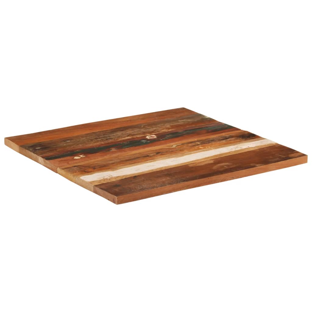 vidaXL Tablero mesa cuadrada madera reciclada maciza 70x70 cm 25-27 mm