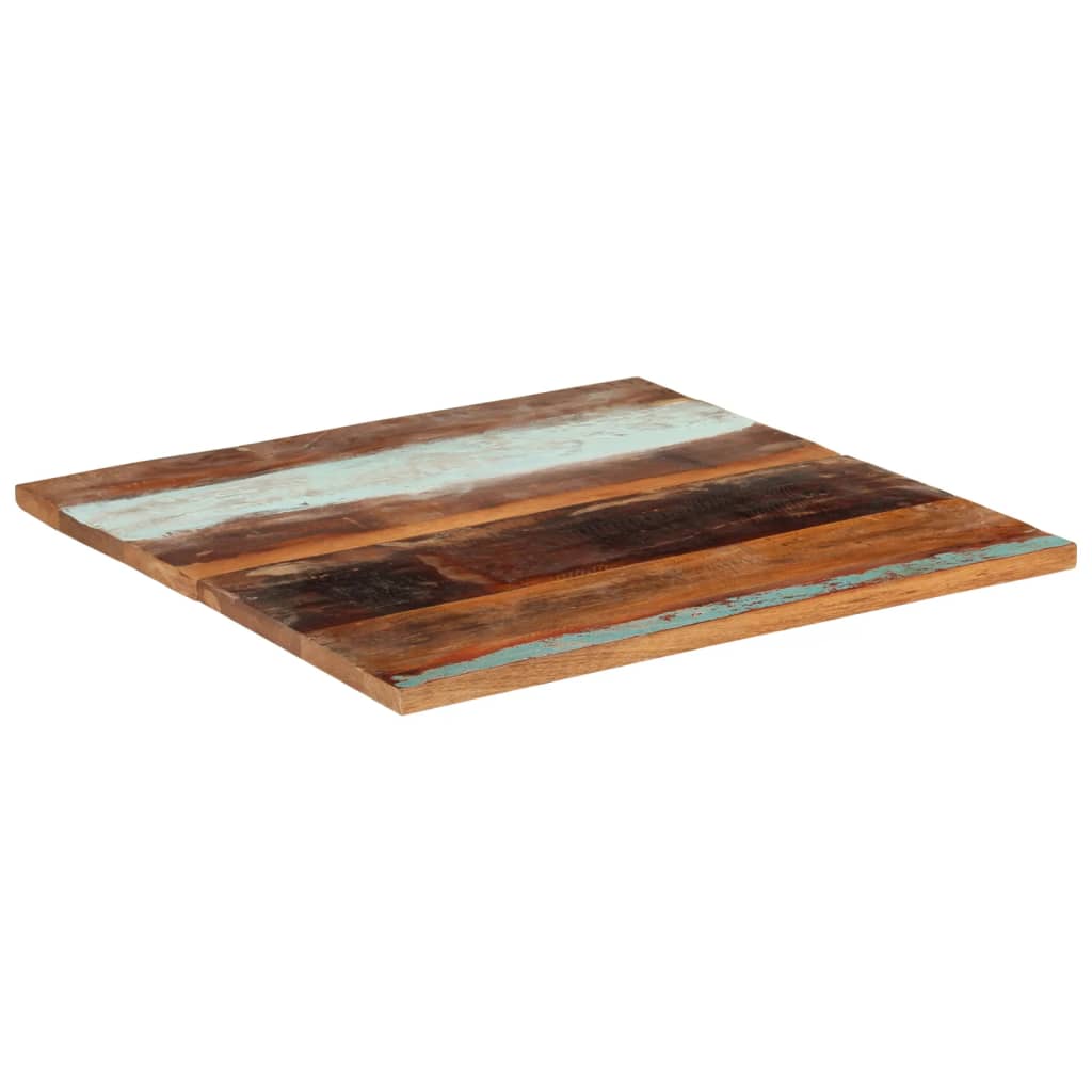 vidaXL Tablero mesa cuadrada madera reciclada maciza 80x80 cm 25-27 mm