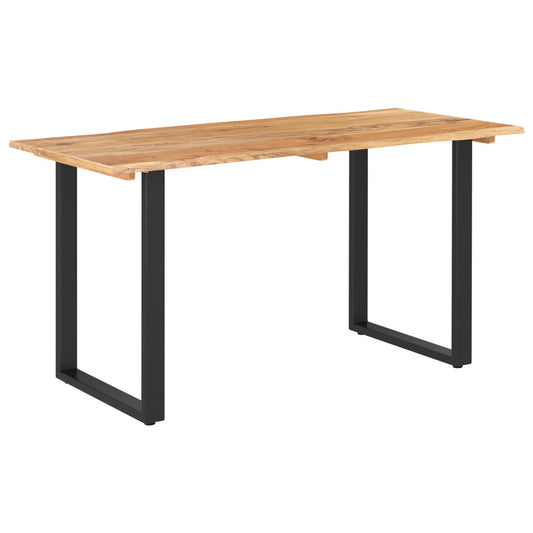 vidaXL Mesa de comedor de madera maciza de acacia 140x70x76 cm