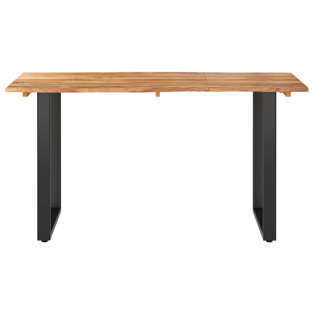 vidaXL Mesa de comedor de madera maciza de acacia 140x70x76 cm