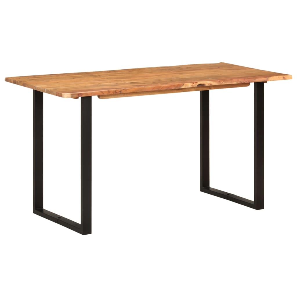 vidaXL Mesa de comedor de madera maciza de acacia 140x70x76 cm