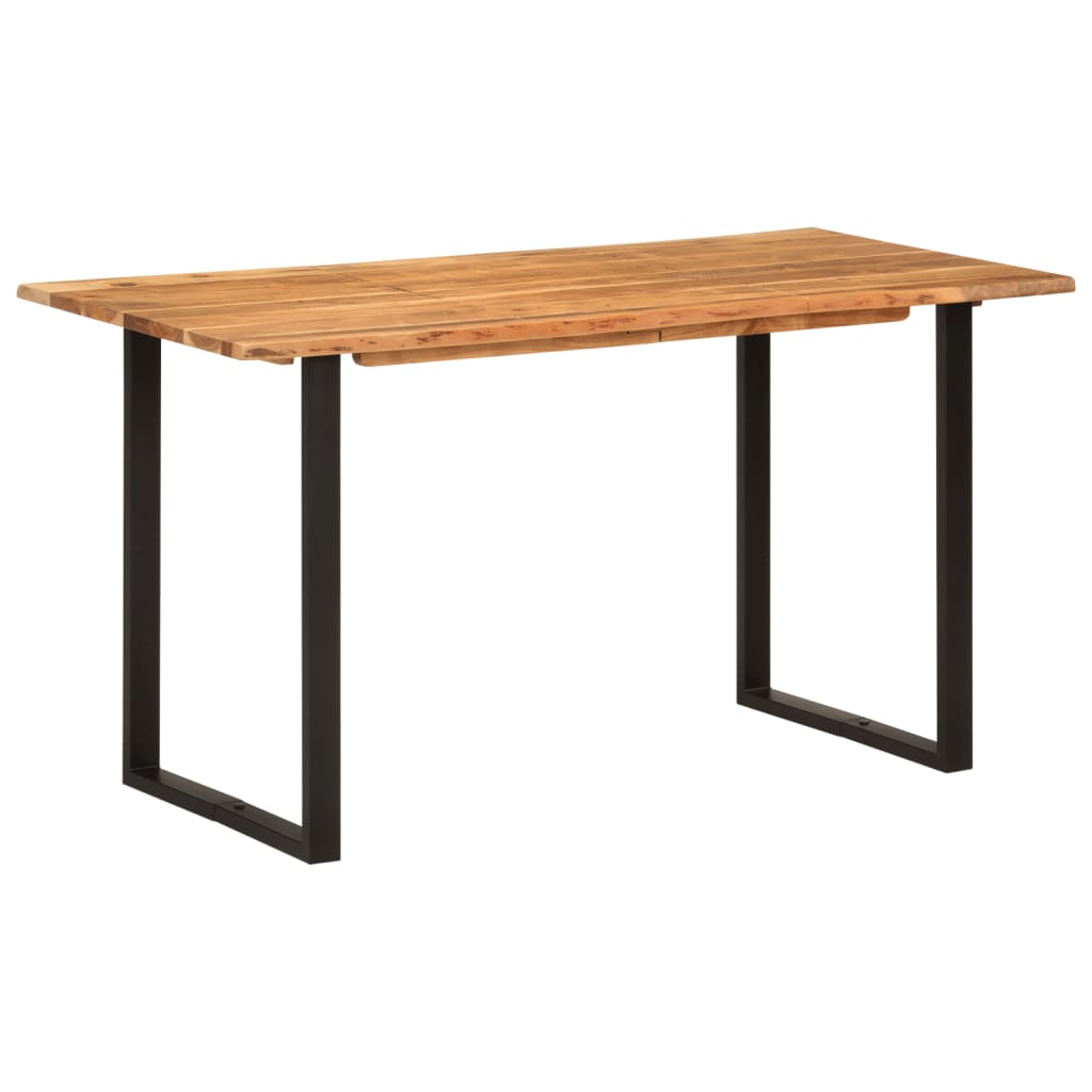 vidaXL Mesa de comedor de madera maciza de acacia 140x70x76 cm