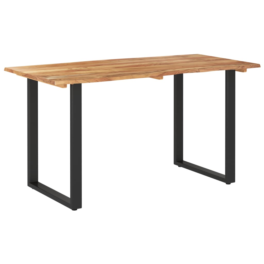 vidaXL Mesa de comedor de madera maciza de acacia 140x70x76 cm