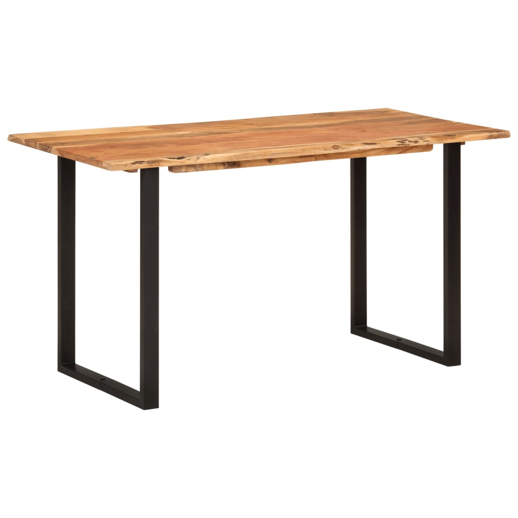 vidaXL Mesa de comedor de madera maciza de acacia 140x70x76 cm