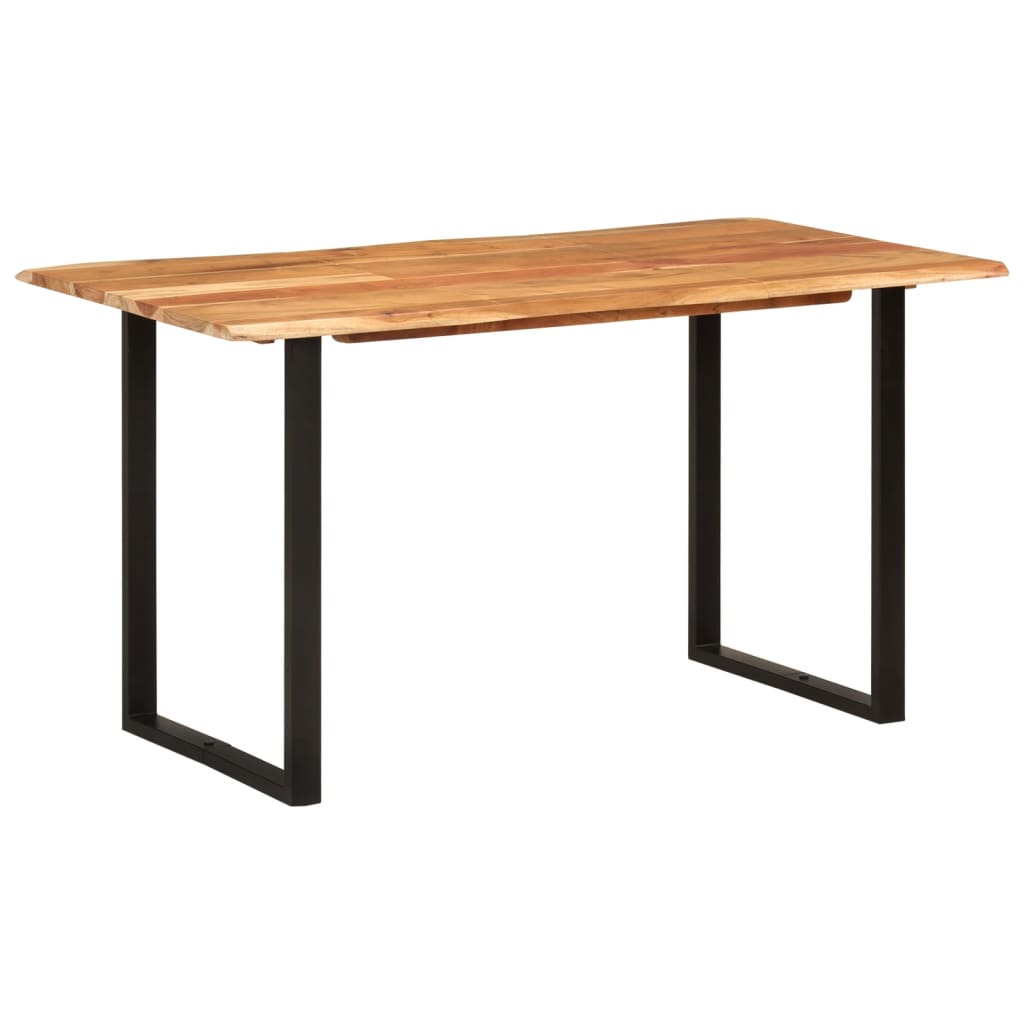 vidaXL Mesa de comedor de madera maciza de acacia 140x70x76 cm