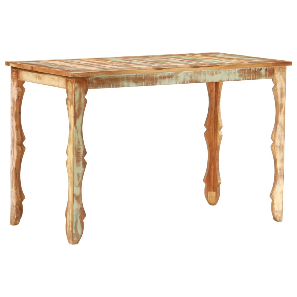 vidaXL Mesa de comedor de madera maciza reciclada 120x60x76 cm