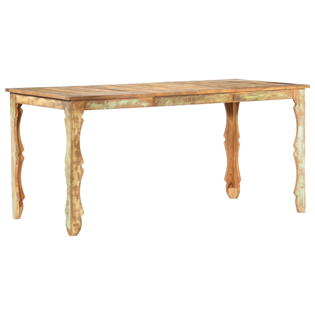 vidaXL Mesa de comedor de madera maciza reciclada 160x80x76 cm