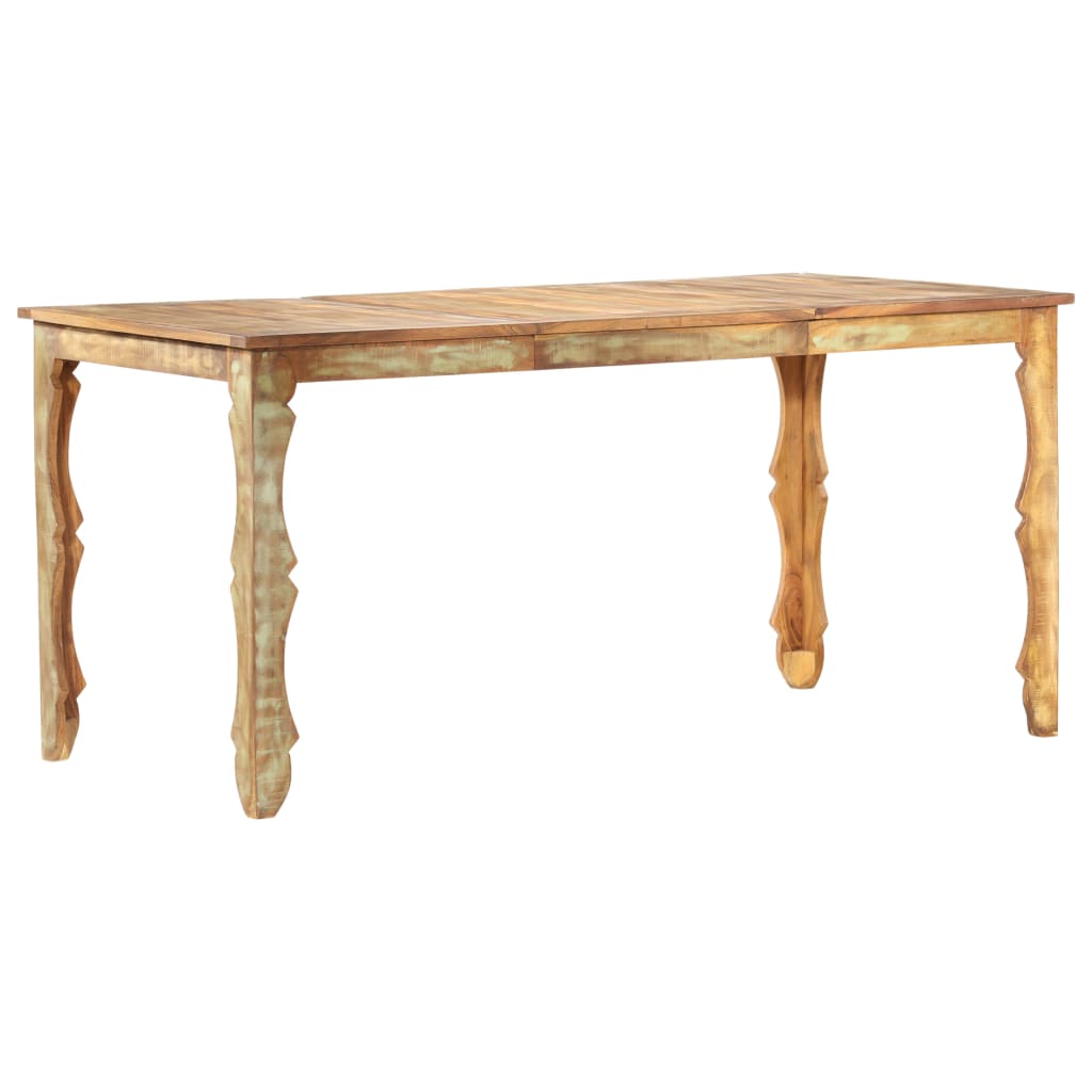 vidaXL Mesa de comedor de madera maciza reciclada 160x80x76 cm