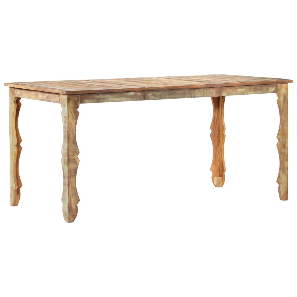 vidaXL Mesa de comedor de madera maciza reciclada 160x80x76 cm