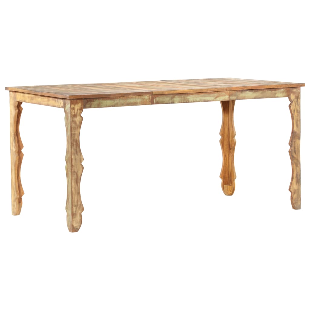 vidaXL Mesa de comedor de madera maciza reciclada 160x80x76 cm