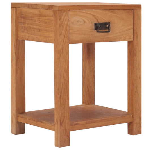 vidaXL Mesita de noche de madera maciza de teca 35x35x50 cm