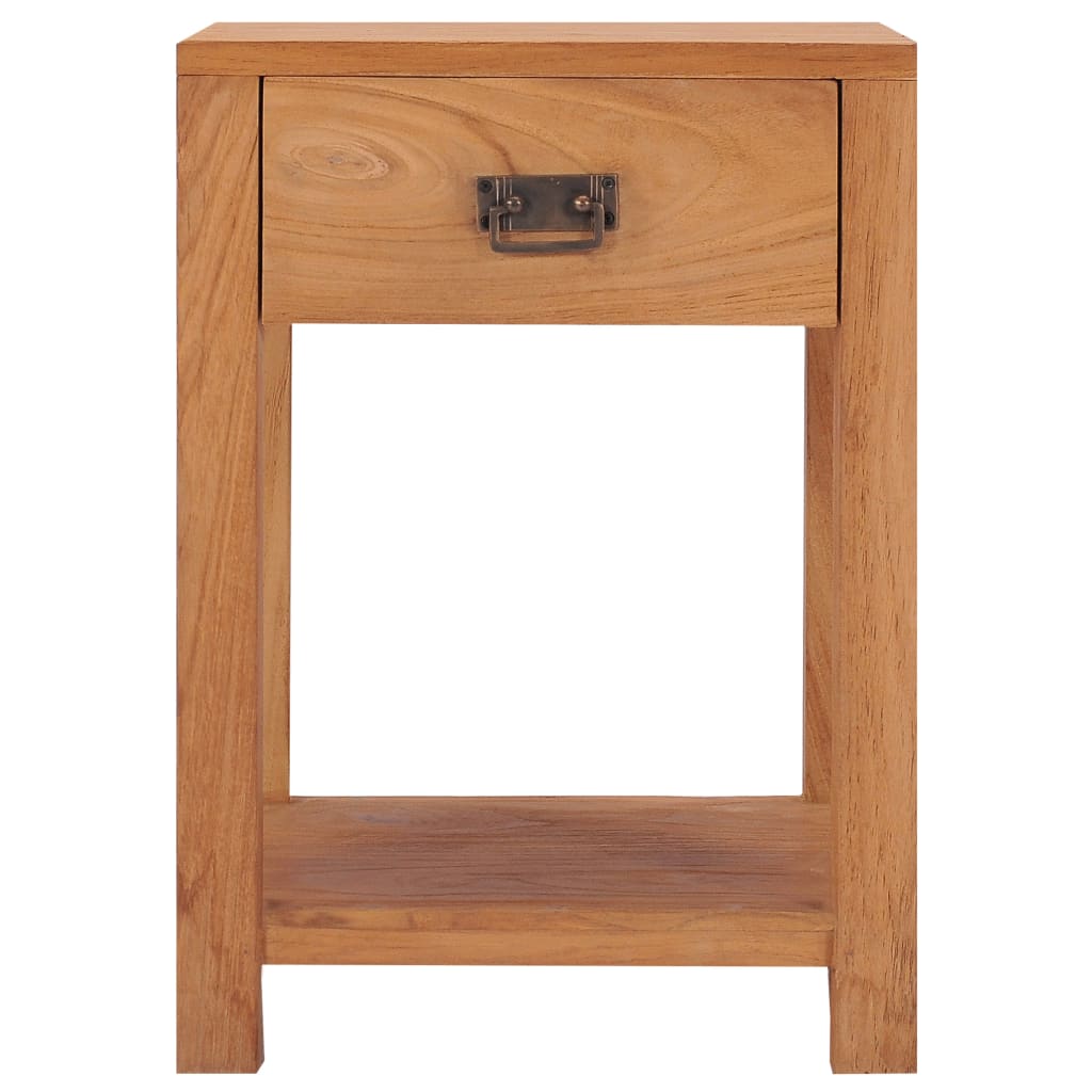 vidaXL Mesita de noche de madera maciza de teca 35x35x50 cm