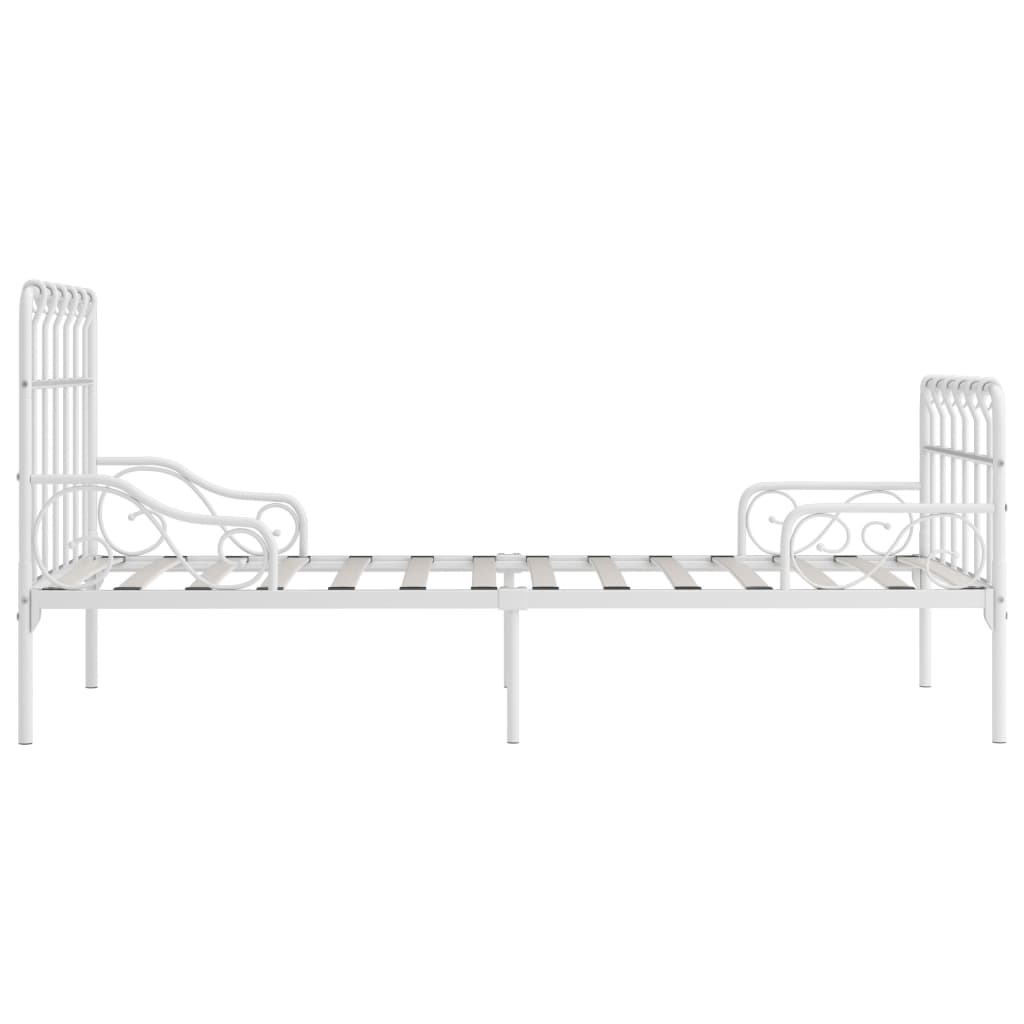 vidaXL Cama con somier sin colchón metal blanco 90x200 cm