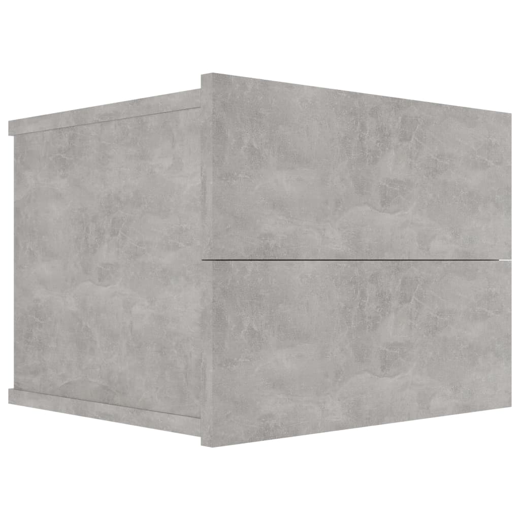 vidaXL Mesita de noche madera contrachapada gris hormigón 40x30x30 cm