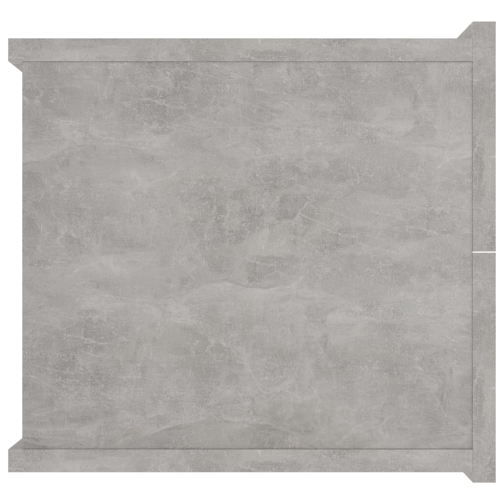 vidaXL Mesita de noche madera contrachapada gris hormigón 40x30x30 cm