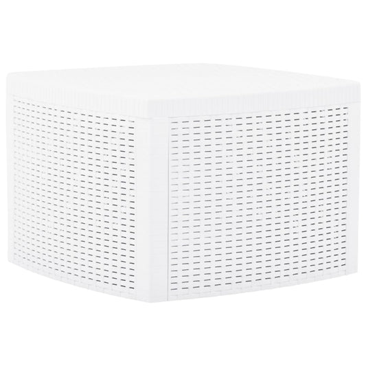 vidaXL Mesa auxiliar de plástico blanco 54x54x36,5 cm