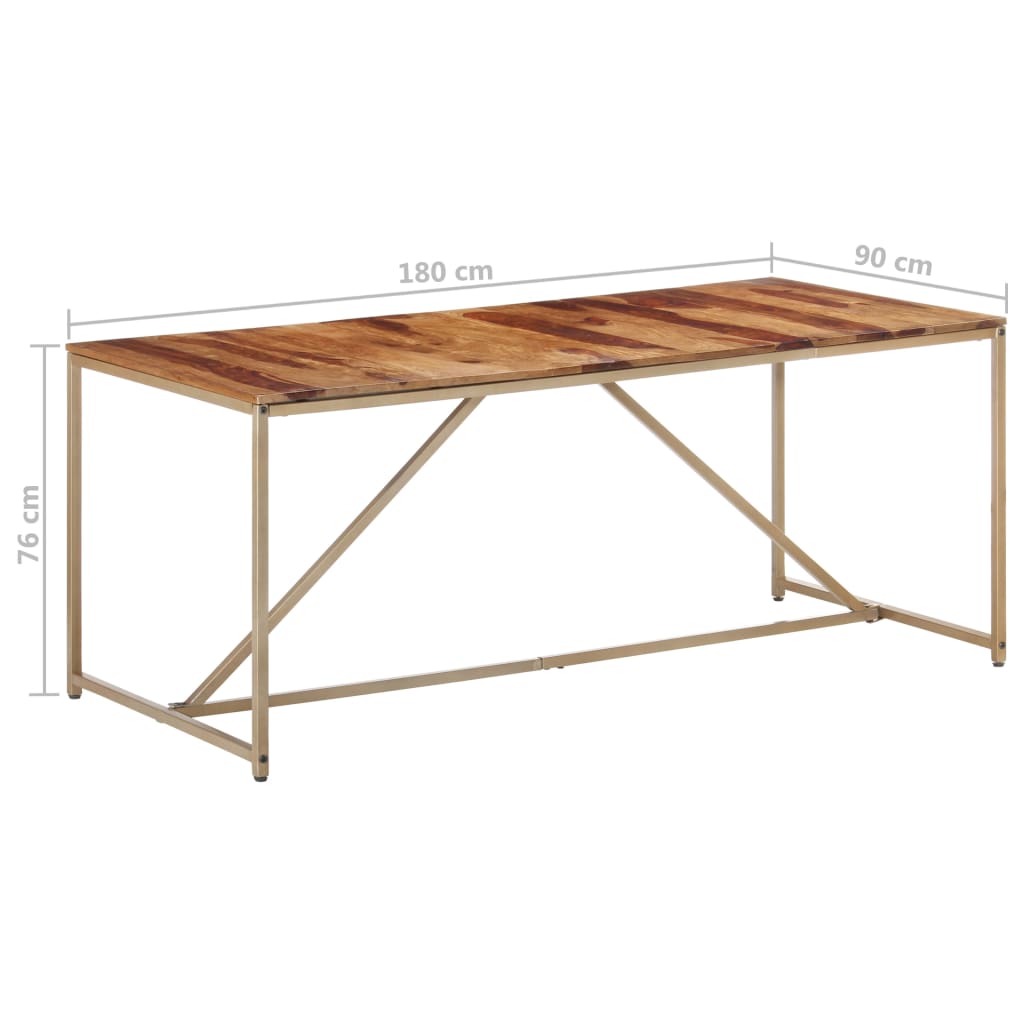 vidaXL Mesa de comedor madera maciza 180x90x76 cm