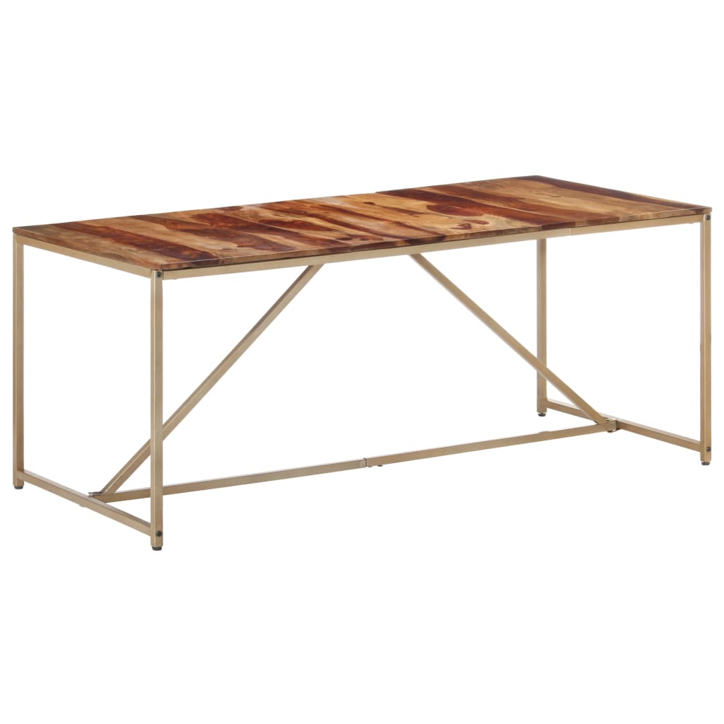 vidaXL Mesa de comedor madera maciza 180x90x76 cm