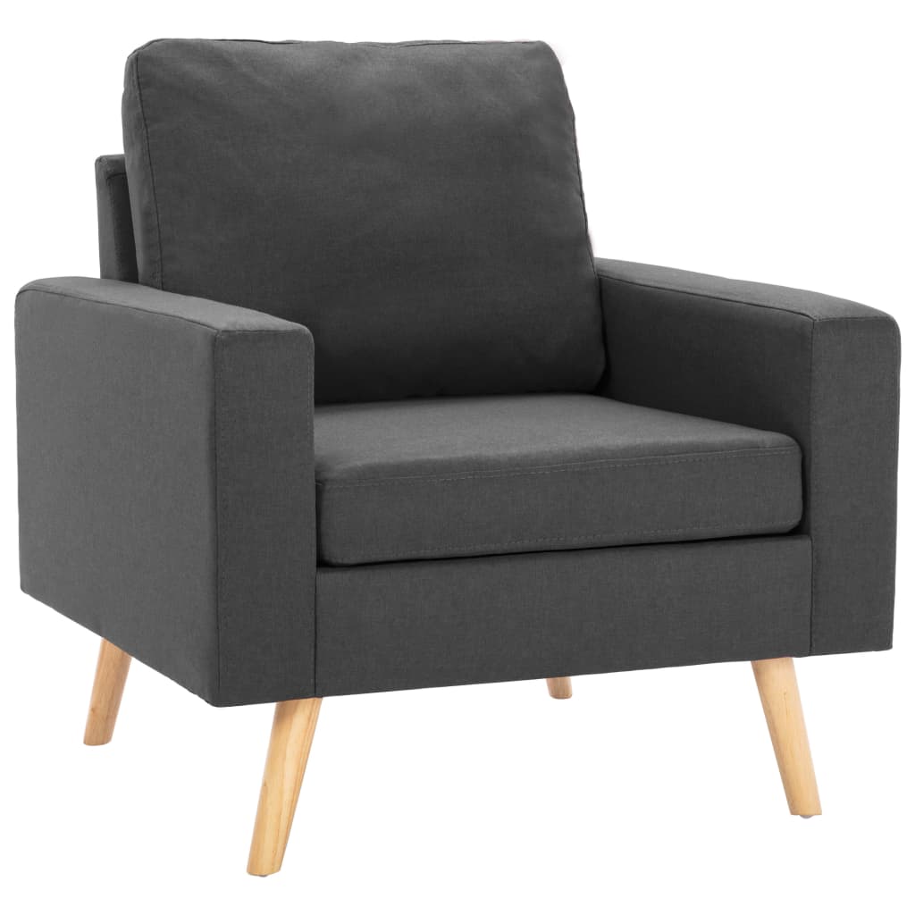 vidaXL Sillón de tela gris oscuro