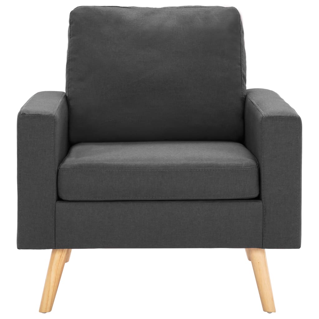 vidaXL Sillón de tela gris oscuro