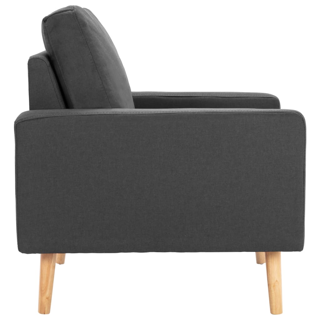 vidaXL Sillón de tela gris oscuro