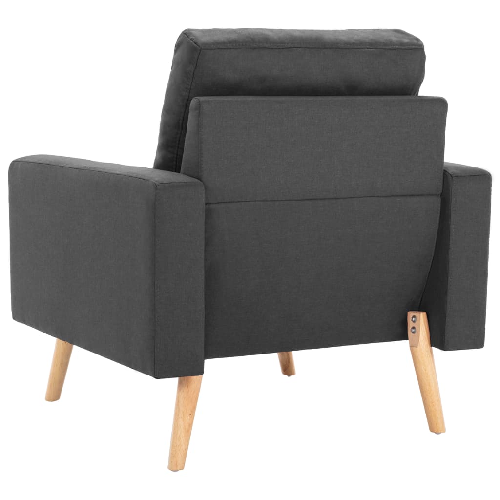 vidaXL Sillón de tela gris oscuro