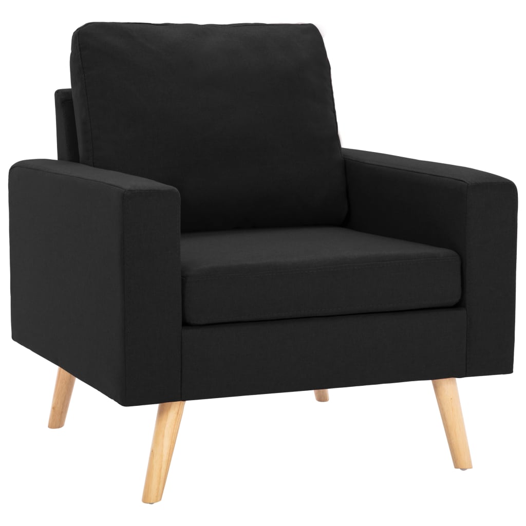 vidaXL Sillón de tela negro