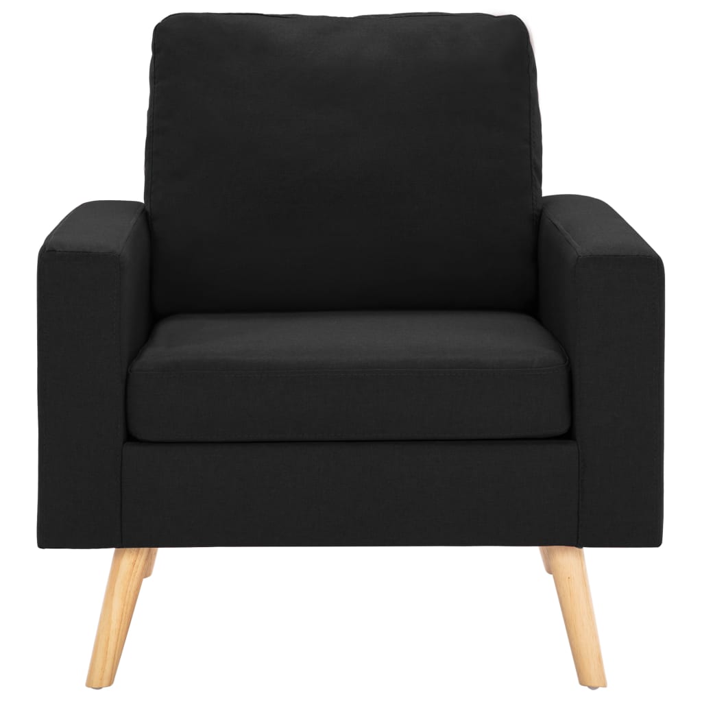 vidaXL Sillón de tela negro