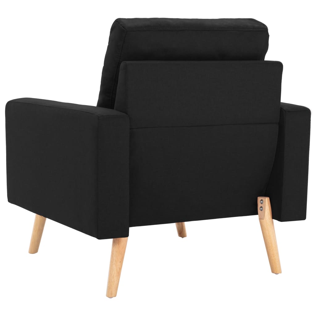 vidaXL Sillón de tela negro